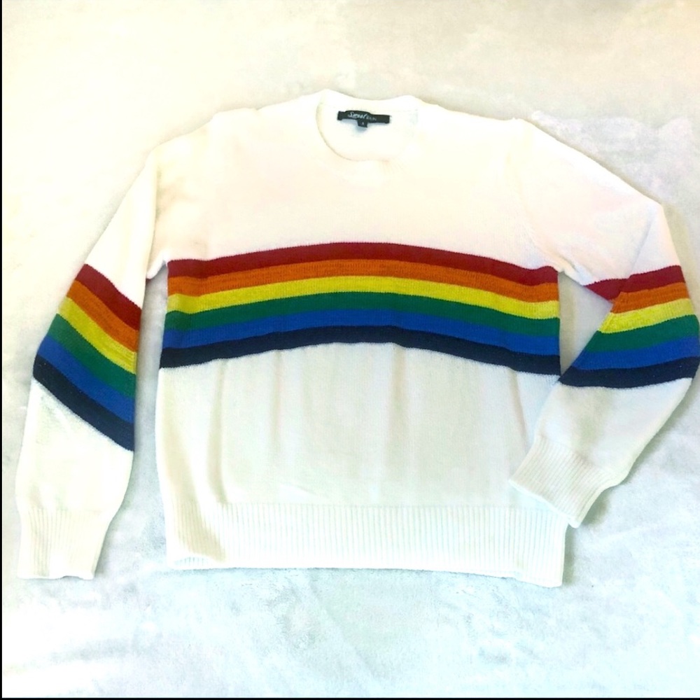Sweet Rain rainbow sweater size small